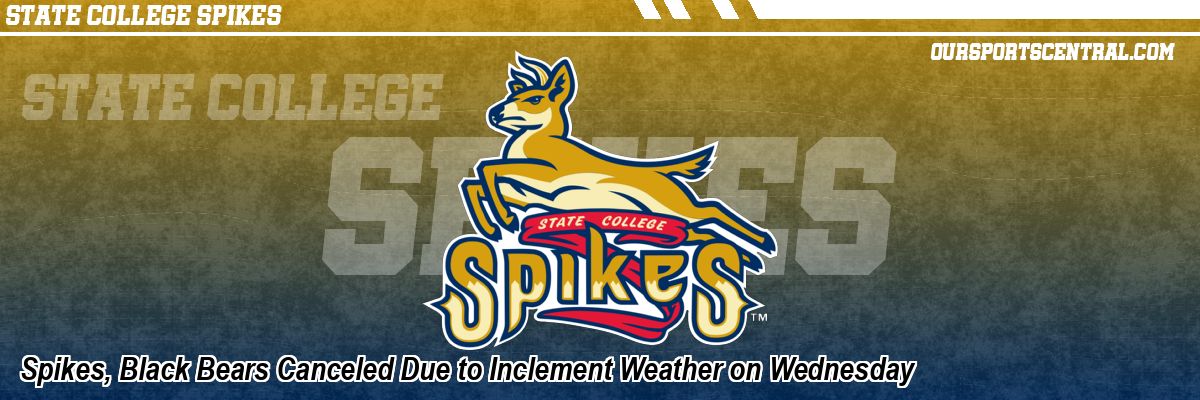 Spikes, Black Bears Canceled Due to Inclement Weather on Wednesday