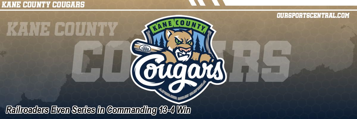 Railroaders Even Series in Commanding 13-4 Win