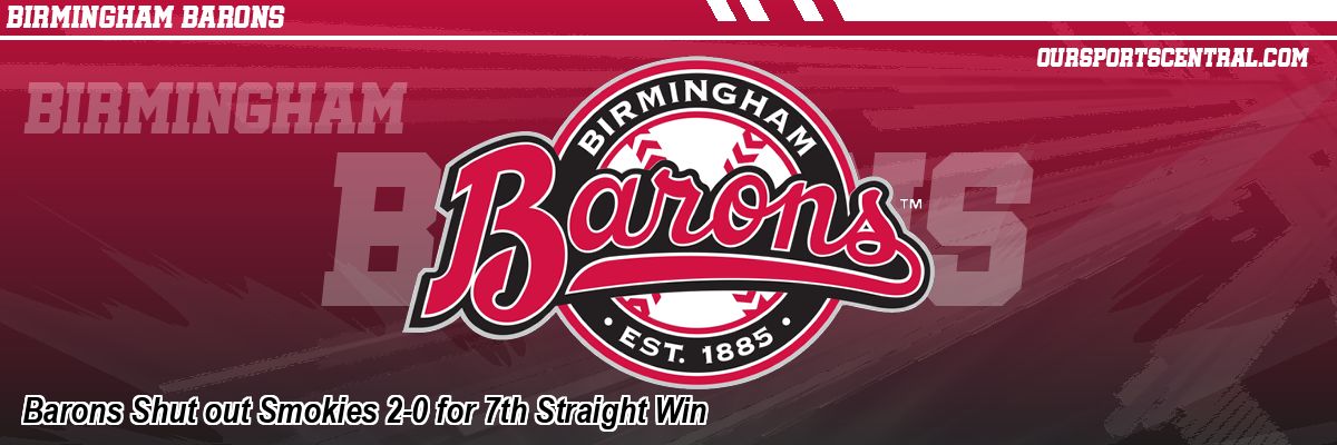 Barons Shut out Smokies 2-0 for 7th Straight Win