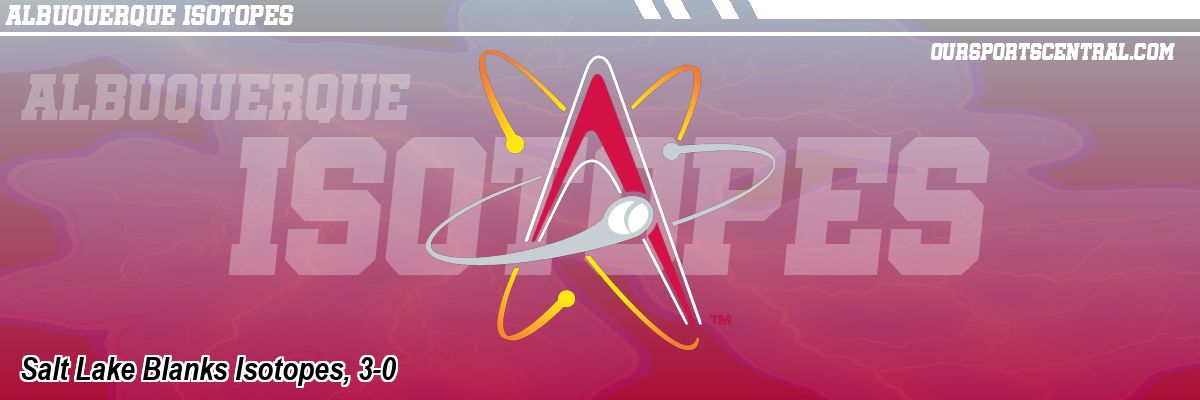 Salt Lake Blanks Isotopes, 3-0