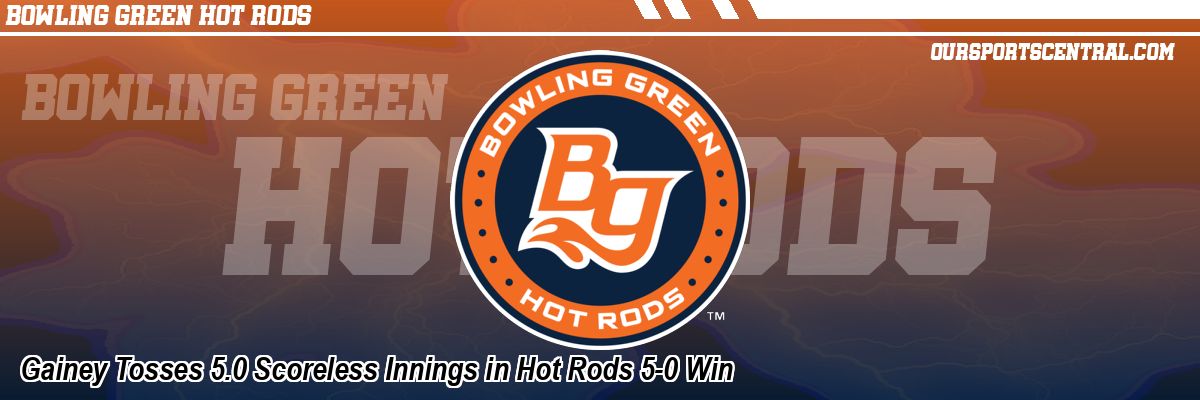 Gainey Tosses 5.0 Scoreless Innings in Hot Rods 5-0 Win