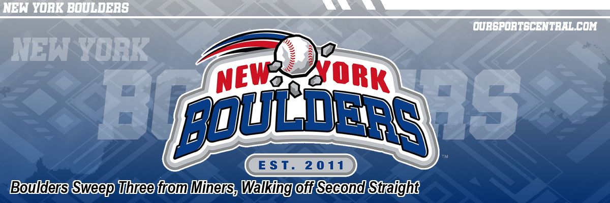 Boulders Sweep Three from Miners, Walking off Second Straight