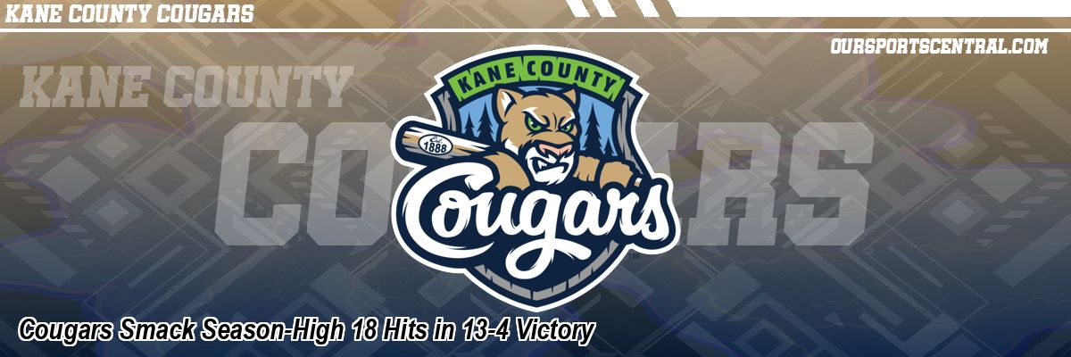 Cougars Smack Season-High 18 Hits in 13-4 Victory