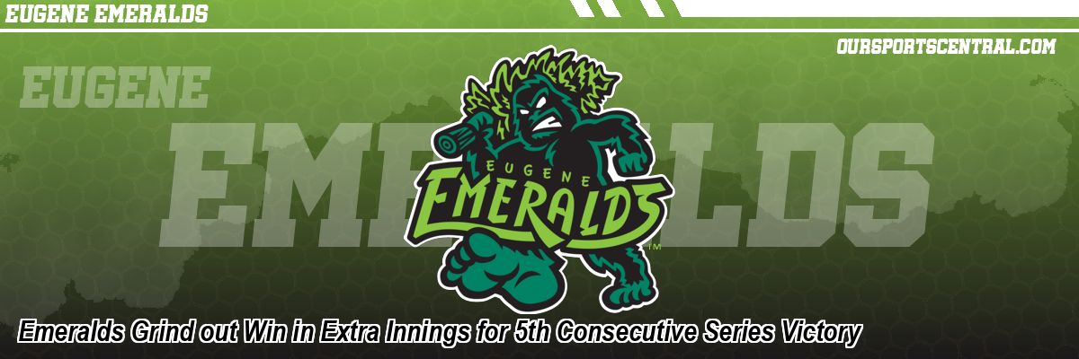 Emeralds Grind out Win in Extra Innings for 5th Consecutive Series Victory
