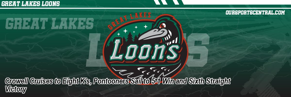 Crowell Cruises to Eight K's, Pontooners Sail to 5-1 Win and Sixth Straight Victory