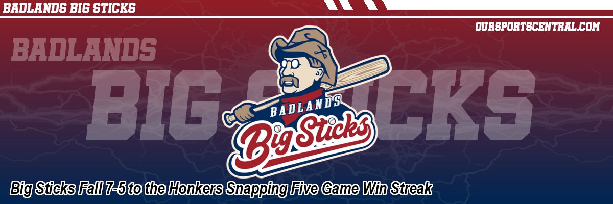Big Sticks Fall 7-5 to the Honkers Snapping Five Game Win Streak