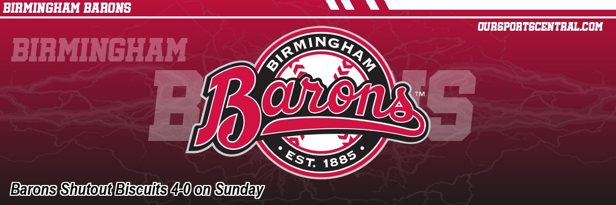 Barons Shutout Biscuits 4-0 on Sunday