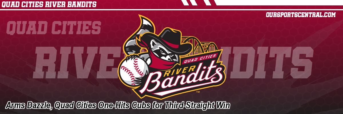 Arms Dazzle, Quad Cities One-Hits Cubs for Third-Straight Win