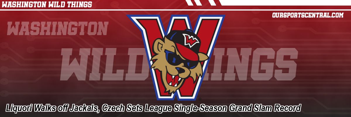 Liquori Walks off Jackals, Czech Sets League Single-Season Grand Slam Record