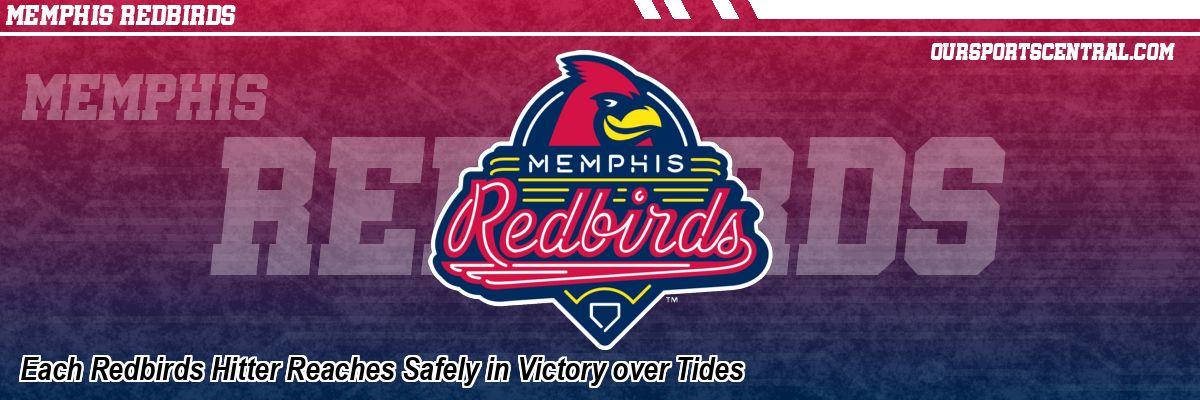 Each Redbirds Hitter Reaches Safely in Victory over Tides
