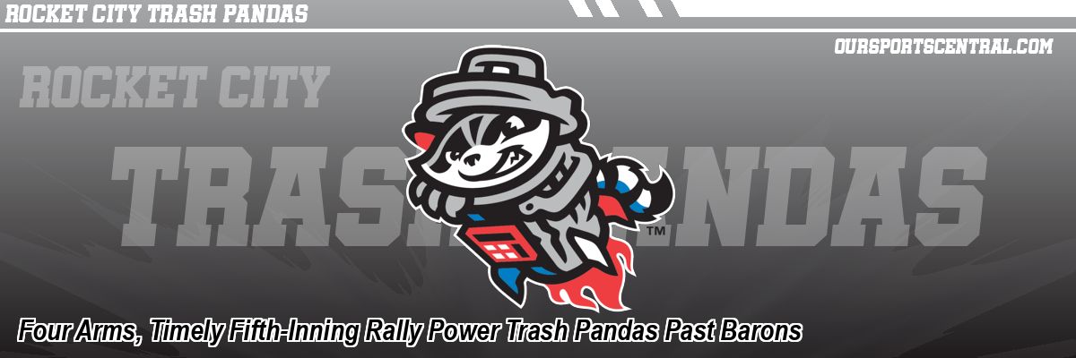 Four Arms, Timely Fifth-Inning Rally Power Trash Pandas Past Barons