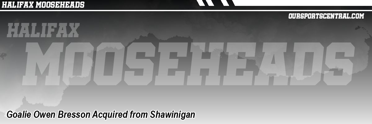 Goalie Owen Bresson Acquired from Shawinigan