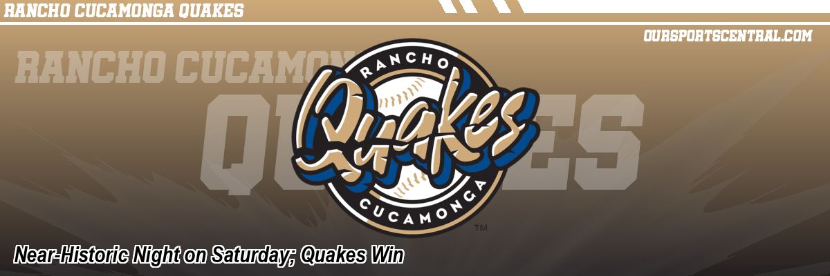 Near-Historic Night on Saturday; Quakes Win