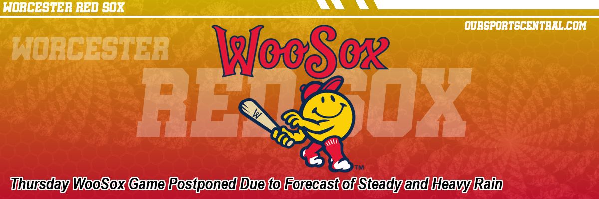 Thursday WooSox Game Postponed Due to Forecast of Steady and Heavy Rain