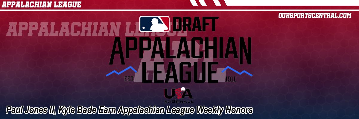 Paul Jones II, Kyle Bade Earn Appalachian League Weekly Honors