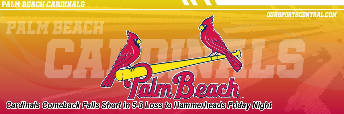 Cardinals Comeback Falls Short in 5-3 Loss to Hammerheads Friday Night
