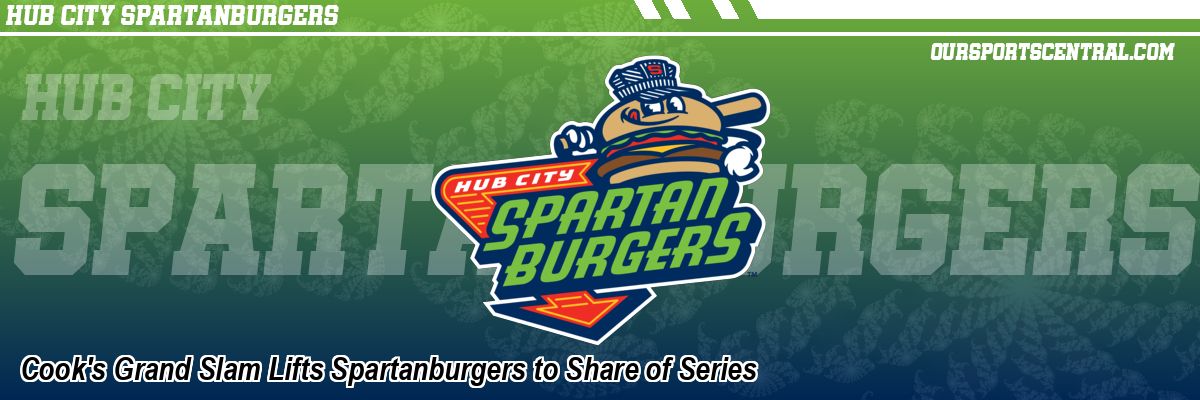 Cook's Grand Slam Lifts Spartanburgers to Share of Series