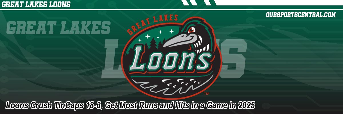 Loons Crush TinCaps 18-3, Get Most Runs and Hits in a Game in 2025