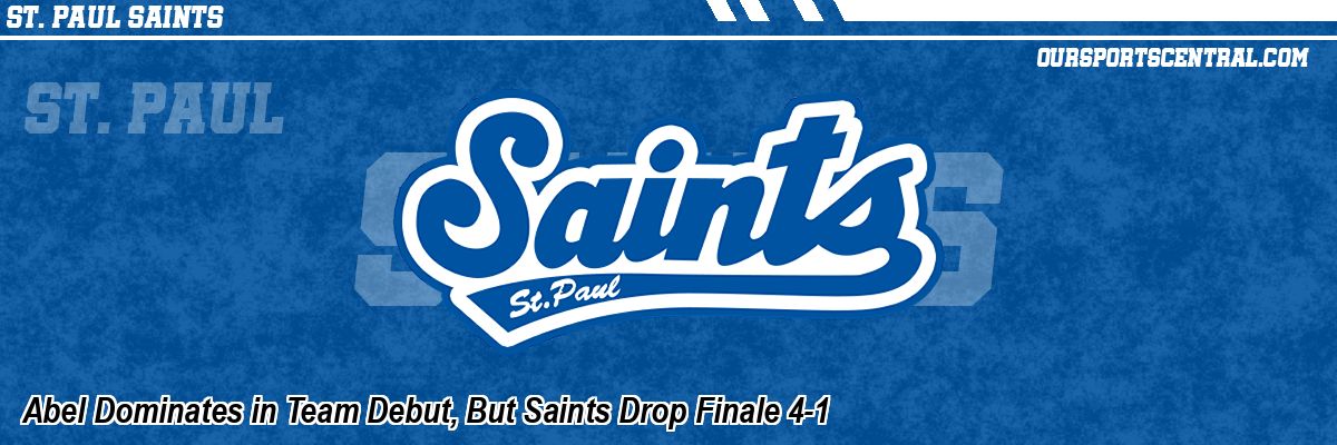 Abel Dominates in Team Debut, But Saints Drop Finale 4-1