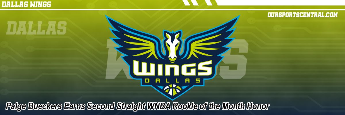 Paige Bueckers Earns Second Straight WNBA Rookie of the Month Honor