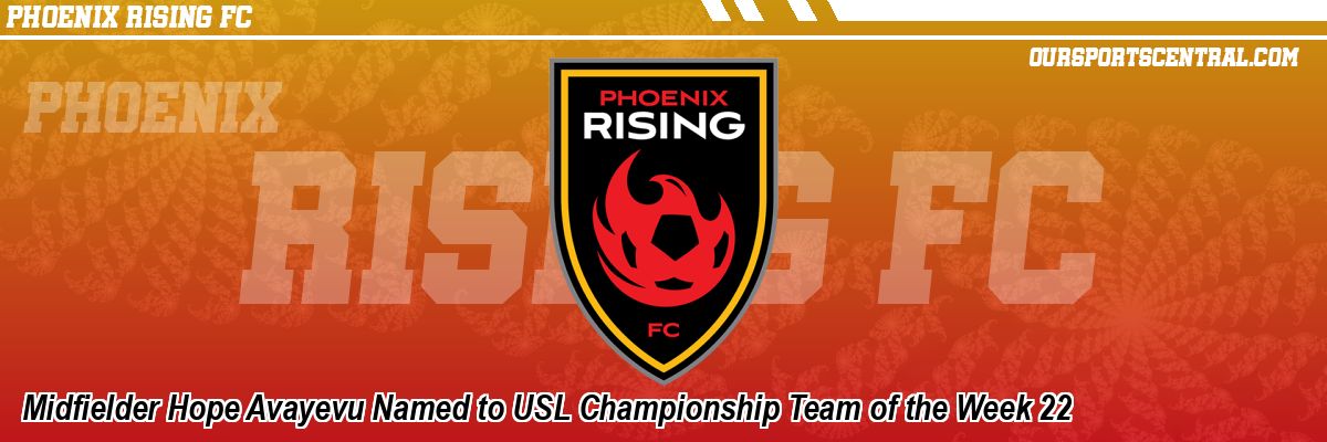 Midfielder Hope Avayevu Named to USL Championship Team of the Week 22