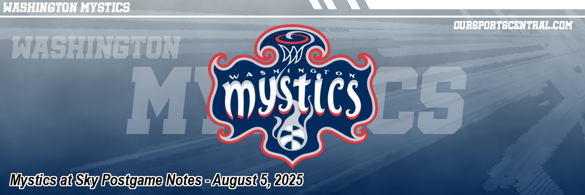 Mystics at Sky Postgame Notes - August 5, 2025