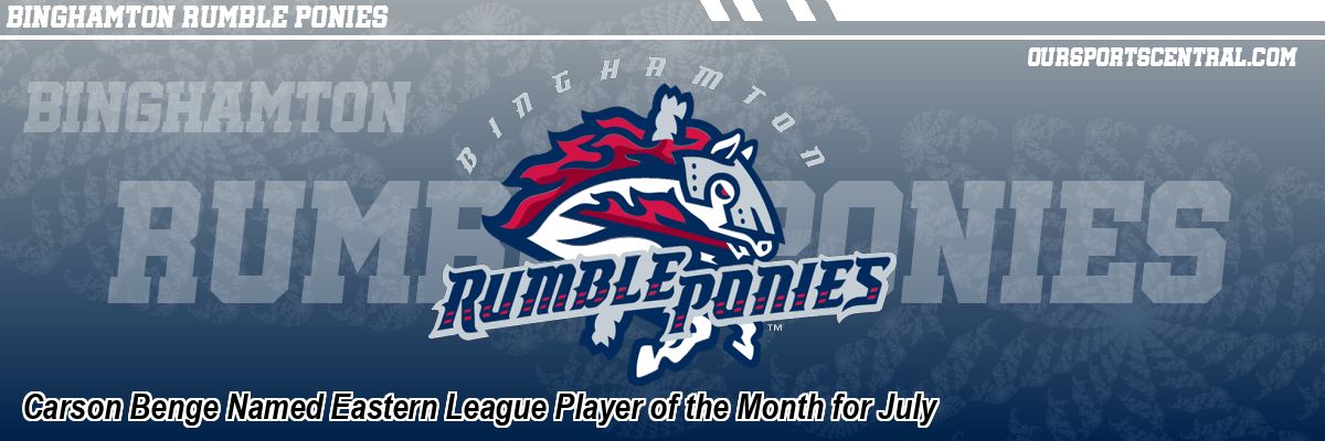 Carson Benge Named Eastern League Player of the Month for July