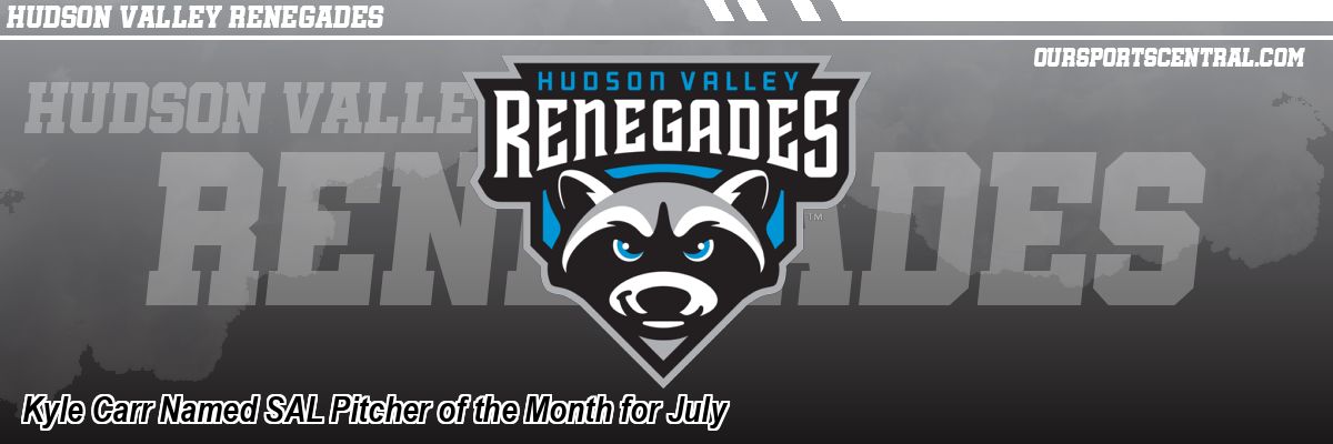 Kyle Carr Named SAL Pitcher of the Month for July
