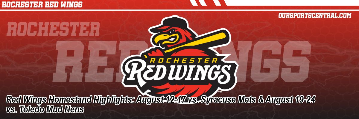 Red Wings Homestand Highlights: August 12-17 vs. Syracuse Mets & August 19-24 vs. Toledo Mud Hens