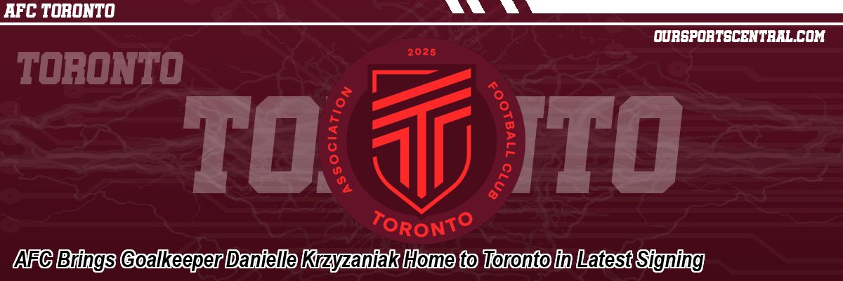 AFC Brings Goalkeeper Danielle Krzyzaniak Home to Toronto in Latest Signing