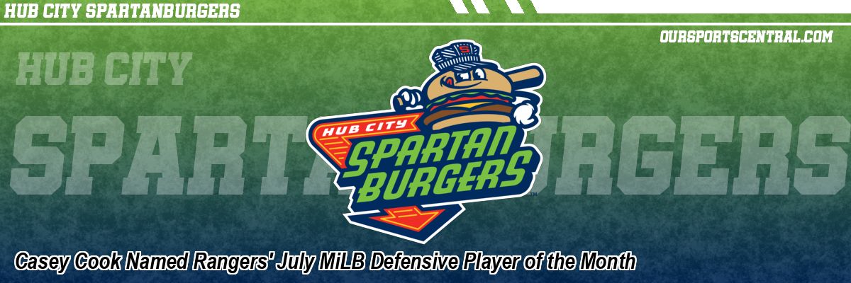 Casey Cook Named Rangers' July MiLB Defensive Player of the Month