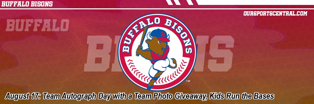 August 17: Team Autograph Day with a Team Photo Giveaway, Kids Run the Bases