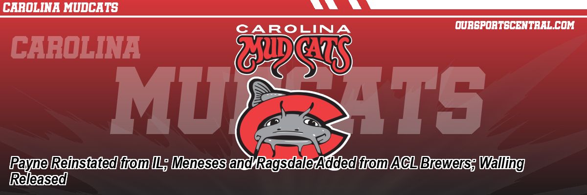 Payne Reinstated from IL; Meneses and Ragsdale Added from ACL Brewers; Walling Released