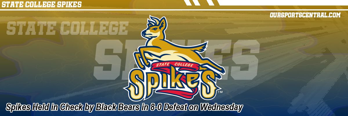 Spikes Held in Check by Black Bears in 8-0 Defeat on Wednesday