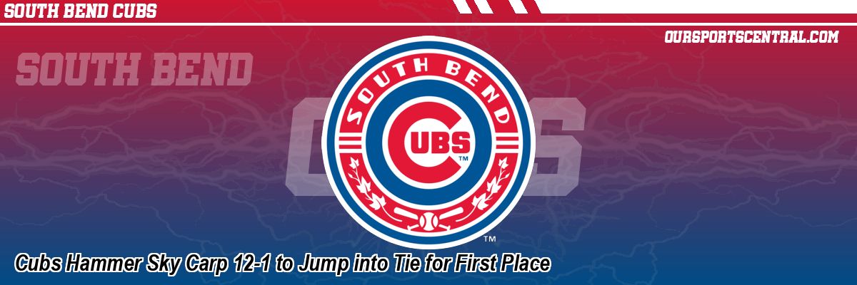 Cubs Hammer Sky Carp 12-1 to Jump into Tie for First Place