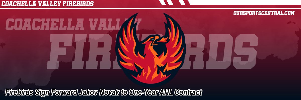 Firebirds Sign Forward Jakov Novak to One-Year AHL Contract