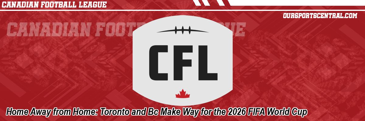 Home Away from Home: Toronto and Bc Make Way for the 2026 FIFA World Cup