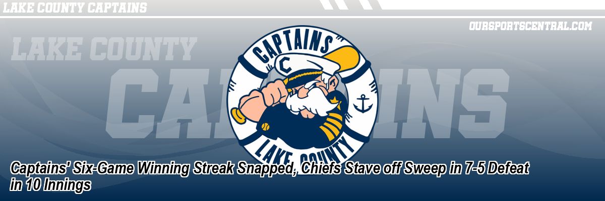 Captains' Six-Game Winning Streak Snapped, Chiefs Stave off Sweep in 7-5 Defeat in 10 Innings