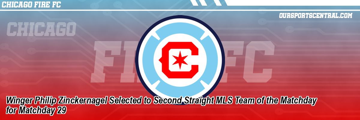 Winger Philip Zinckernagel Selected to Second Straight MLS Team of the Matchday for Matchday 29