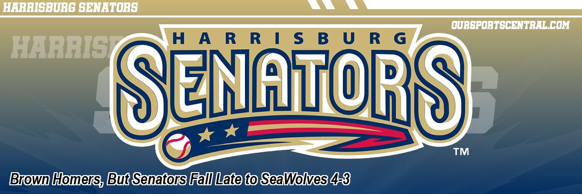 Brown Homers, But Senators Fall Late to SeaWolves 4-3