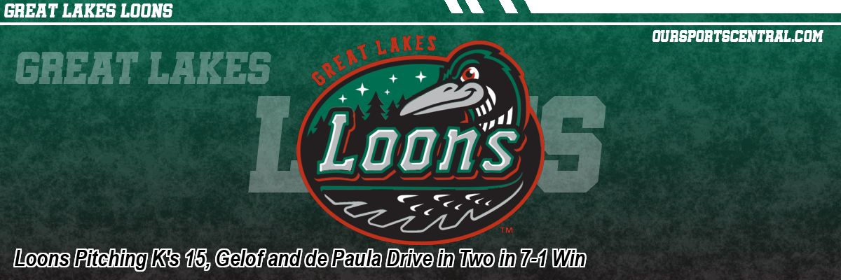 Loons Pitching K's 15, Gelof and de Paula Drive in Two in 7-1 Win