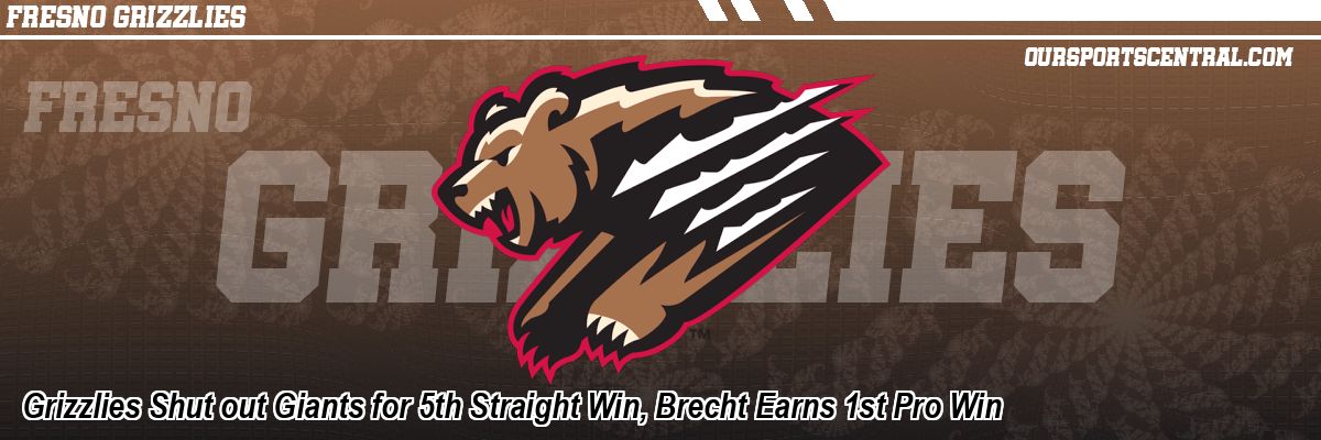 Grizzlies Shut out Giants for 5th Straight Win, Brecht Earns 1st Pro Win