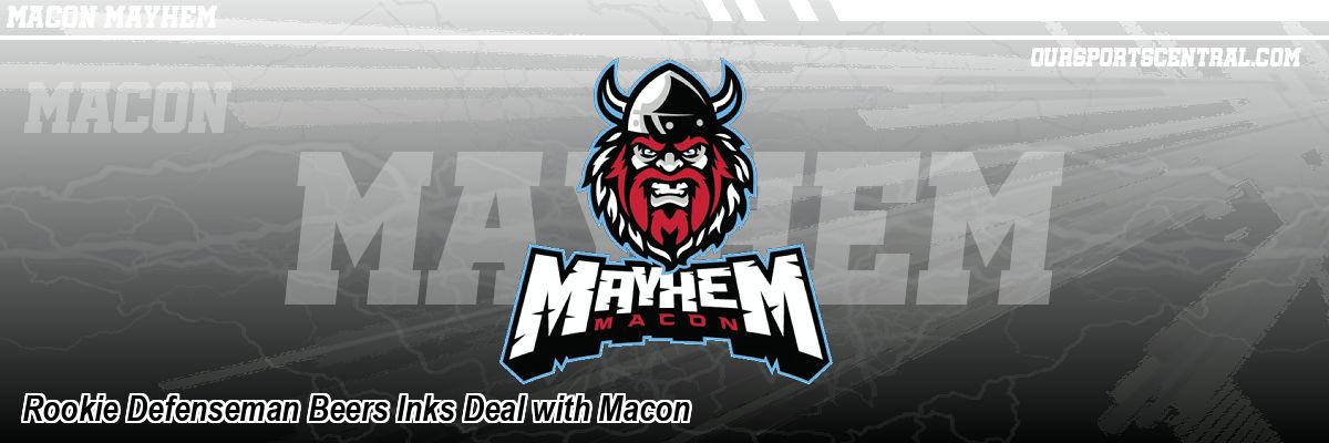 Rookie Defenseman Beers Inks Deal with Macon