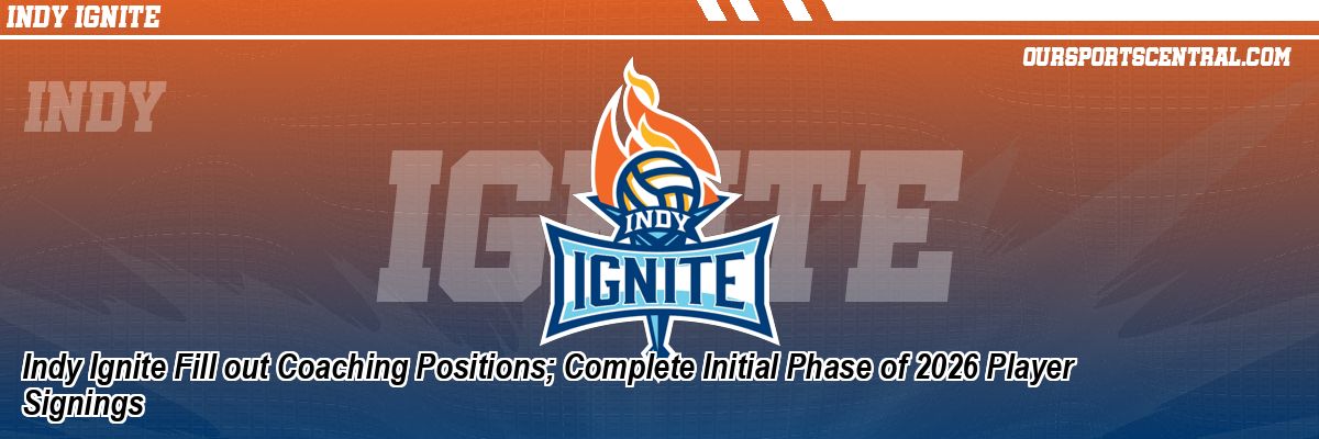 Indy Ignite Fill out Coaching Positions; Complete Initial Phase of 2026 Player Signings