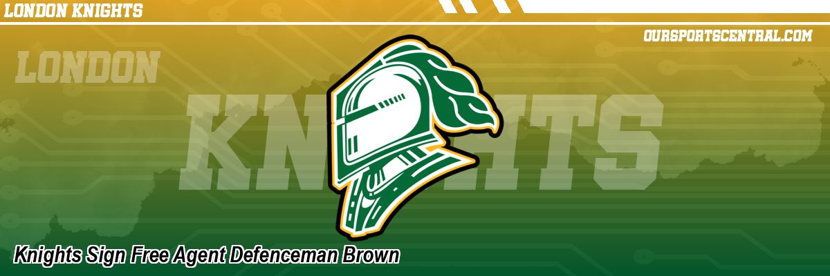 Knights Sign Free Agent Defenceman Brown