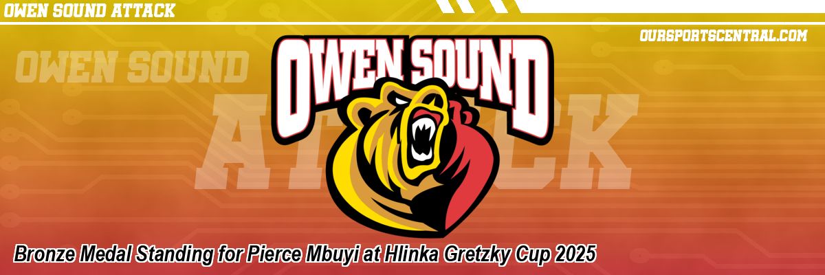 Bronze Medal Standing for Pierce Mbuyi at Hlinka Gretzky Cup 2025