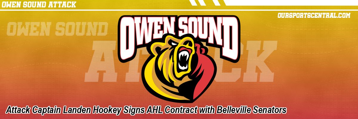 Attack Captain Landen Hookey Signs AHL Contract with Belleville Senators