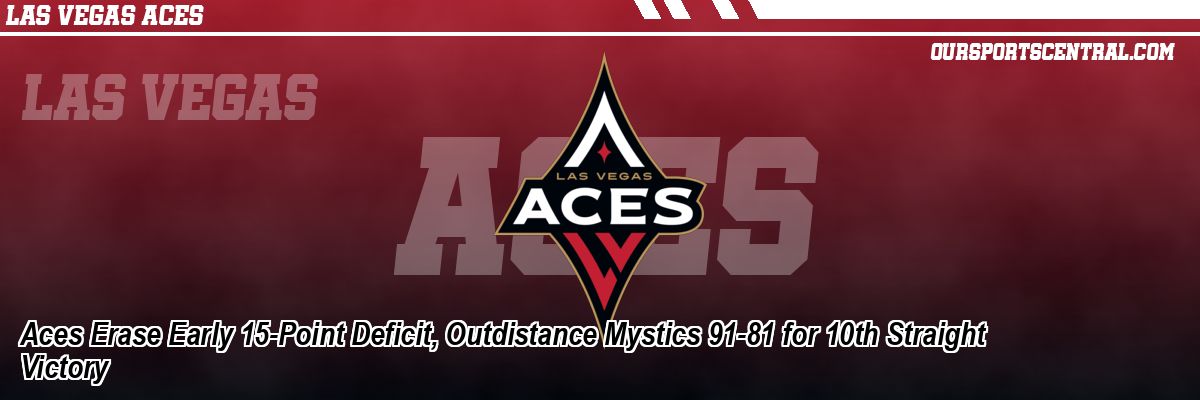 Aces Erase Early 15-Point Deficit, Outdistance Mystics 91-81 for 10th Straight Victory