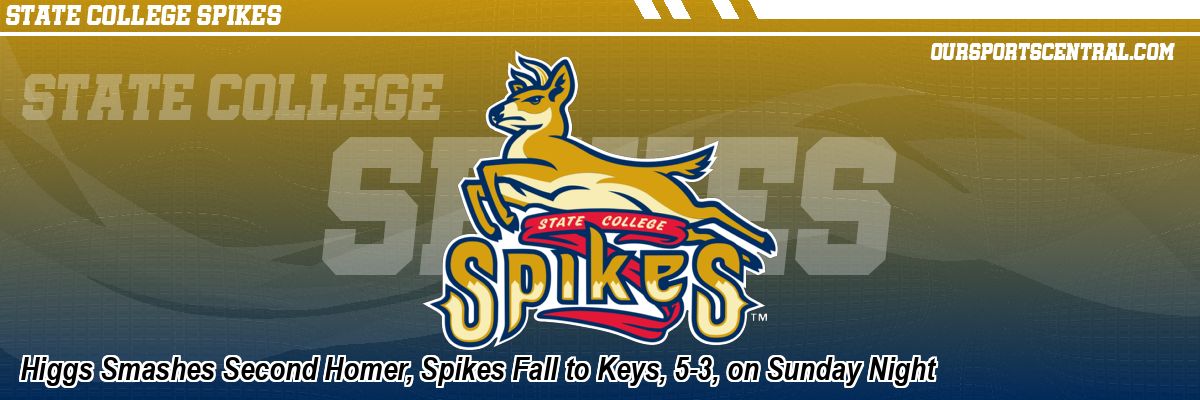 Higgs Smashes Second Homer, Spikes Fall to Keys, 5-3, on Sunday Night