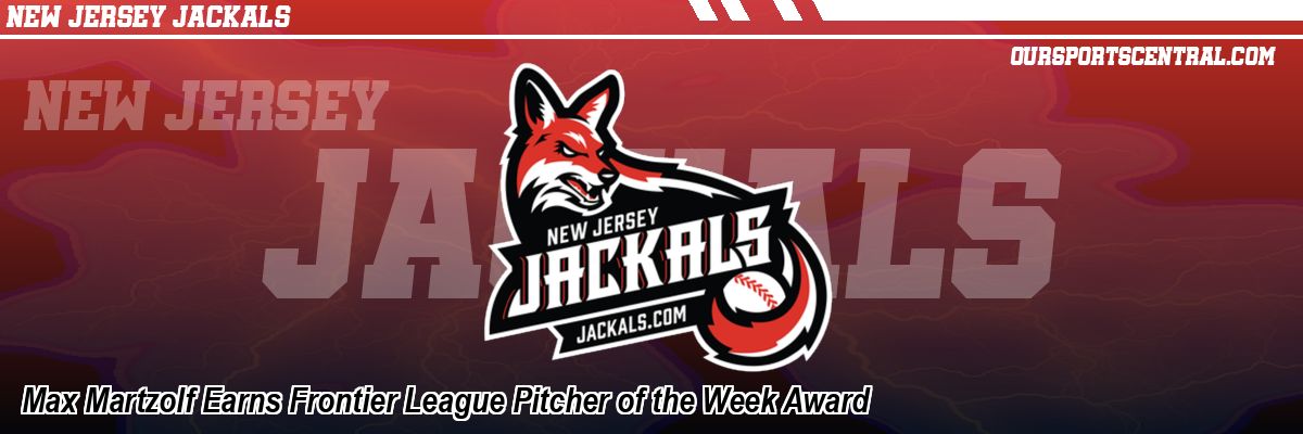 Max Martzolf Earns Frontier League Pitcher of the Week Award